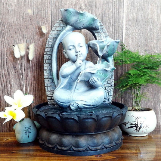 Buddha Statue Water Decoration Zen Fountain Fortune - Grand Goldman