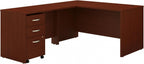 Bush Business Furniture Series C 60W L Shaped Desk with 3 Drawer Mobile File Cabinet in Mahogany - Grand Goldman