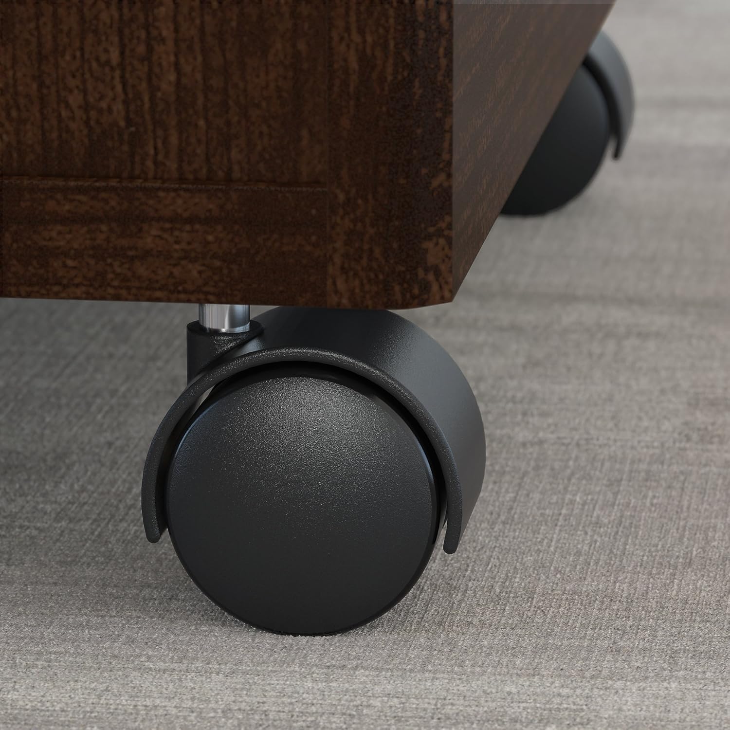 Bush Business Furniture Series C 60W Left Handed Bow Front U Shaped Desk with Mobile File Cabinet in Mocha Cherry - Grand Goldman