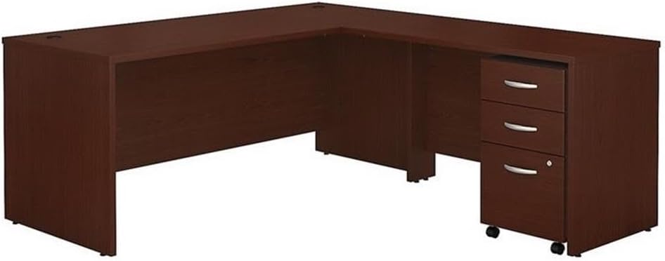 Bush Business Furniture Series C 72W L Shaped Desk with 48W Return and Mobile File Cabinet in Mahogany - Grand Goldman