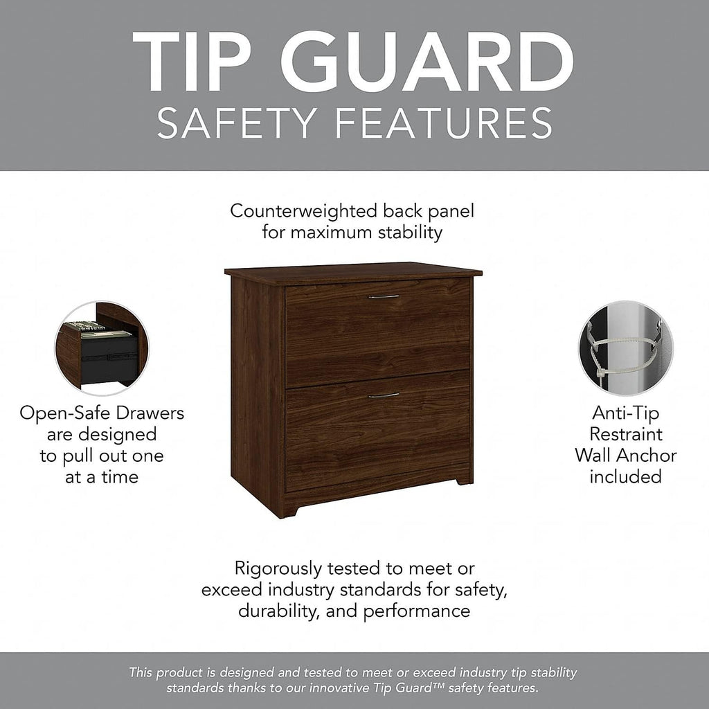 Bush Furniture L Shaped Desk with Hutch, 5 Shelf Bookcase and Lateral File Cabinet | Cabot Collection Corner Computer Table with Storage and Bookshelf | 60Wx23DX37W - Grand Goldman