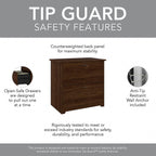 Bush Furniture L Shaped Desk with Hutch, 5 Shelf Bookcase and Lateral File Cabinet | Cabot Collection Corner Computer Table with Storage and Bookshelf | 60Wx23DX37W - Grand Goldman