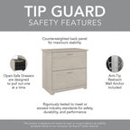 Bush Furniture L Shaped Desk with Hutch, 5 Shelf Bookcase and Lateral File Cabinet | Cabot Collection Corner Computer Table with Storage and Bookshelf | 60Wx23DX37W - Grand Goldman