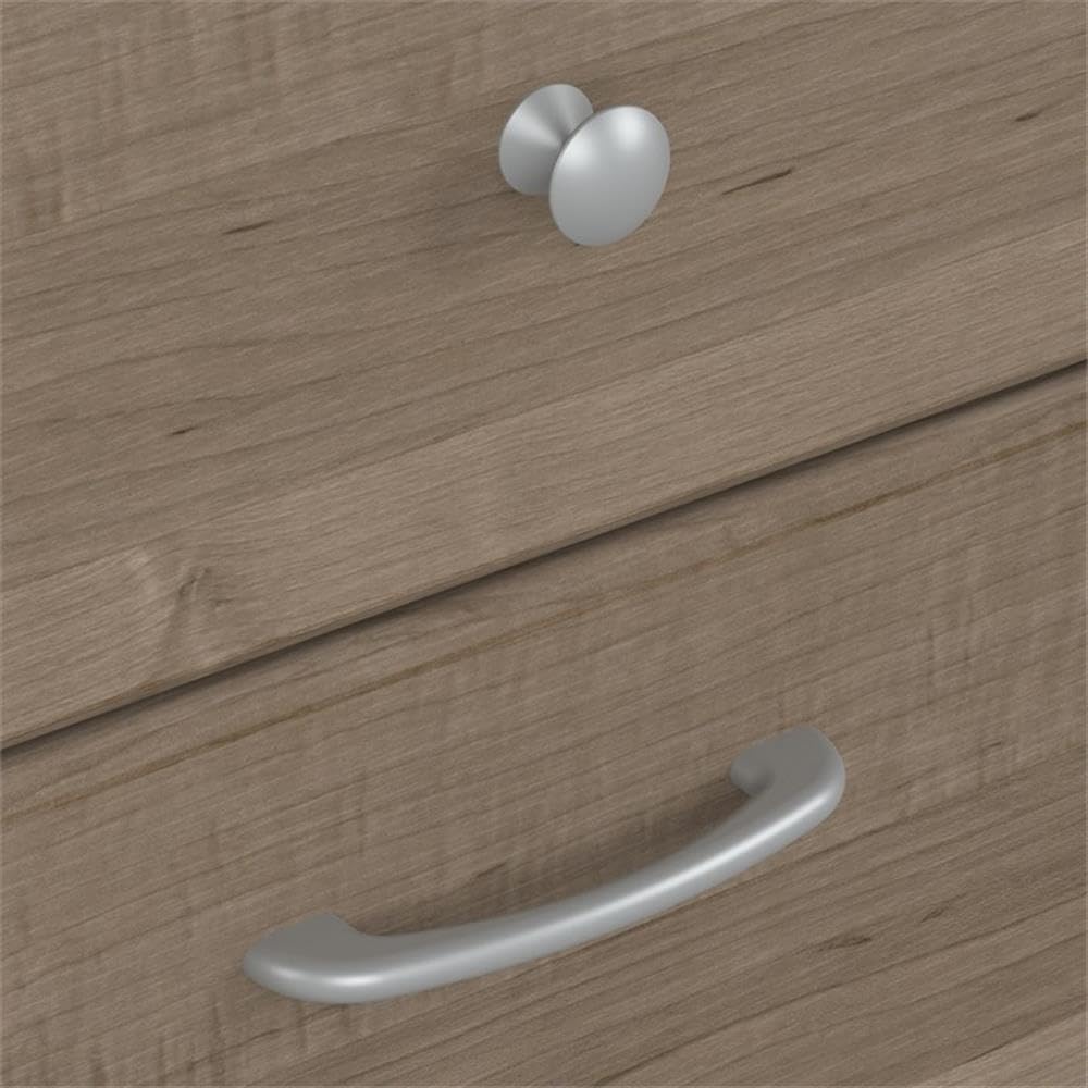 Bush Furniture L Shaped Desk with Hutch, 5 Shelf Bookcase and Lateral File Cabinet | Cabot Collection Corner Computer Table with Storage and Bookshelf | 60Wx23DX37W - Grand Goldman