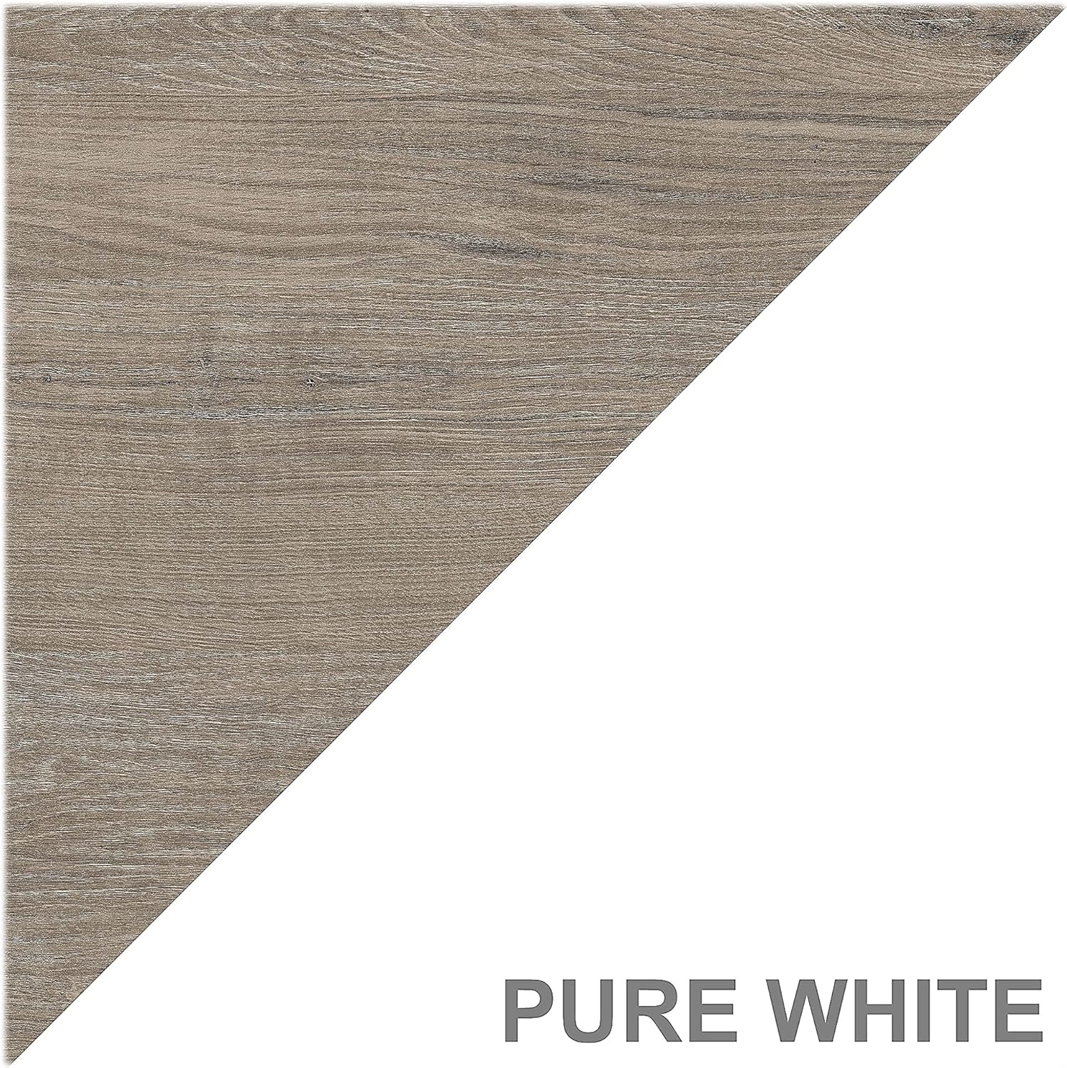 Bush Furniture Salinas 60W L Shaped Desk with Hutch, Lateral File Cabinet and 5 Shelf Bookcase in Antique White - Grand Goldman