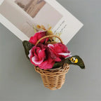 Buy 3 Get 1 Flower Basket Fridge Magnets DIY Gaily Decorated Basket for Refrigerator Magnetic Stickers fabrics Flower Home Decor - Grand Goldman