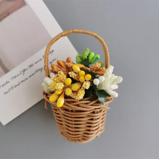 Buy 3 Get 1 Flower Basket Fridge Magnets DIY Gaily Decorated Basket for Refrigerator Magnetic Stickers fabrics Flower Home Decor - Grand Goldman