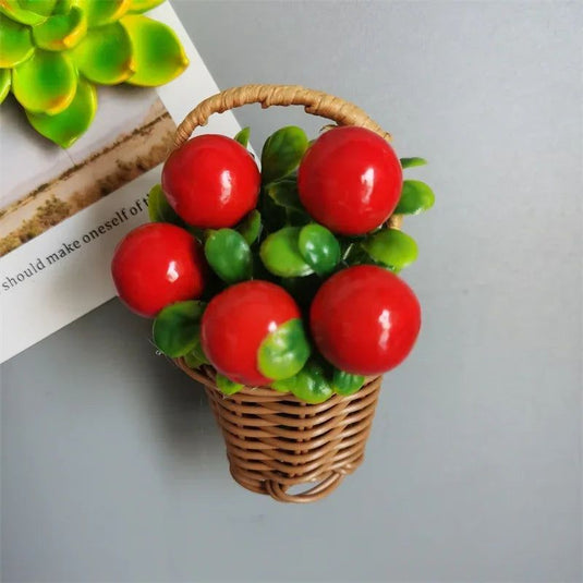 Buy 3 Get 1 Flower Basket Fridge Magnets DIY Gaily Decorated Basket for Refrigerator Magnetic Stickers fabrics Flower Home Decor - Grand Goldman