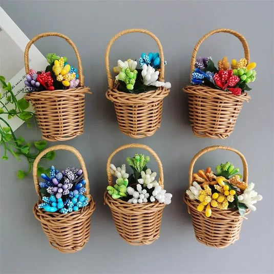 Buy 3 Get 1 Flower Basket Fridge Magnets Fake Flower Magnetic Refrigerator Decor DIY Family Garden Decoration Fridge Sticker - Grand Goldman