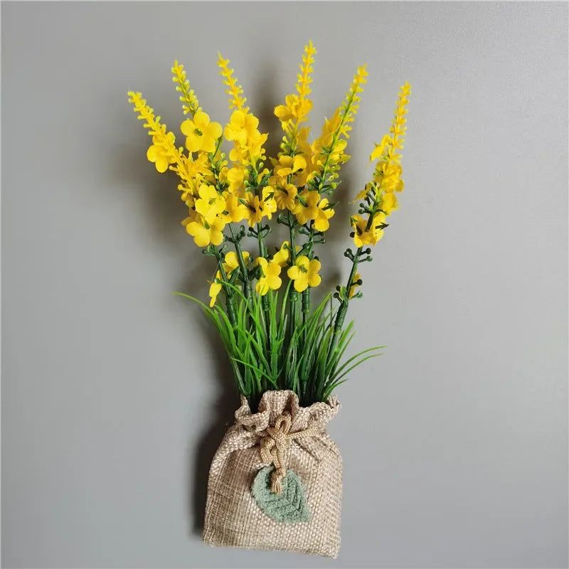 Buy 3 Get 1 Handmade Purple Lavender Artificial Flower with Linen Bag for Fridge Decoration Fake Flowers Magnetic Stickers decor - Grand Goldman