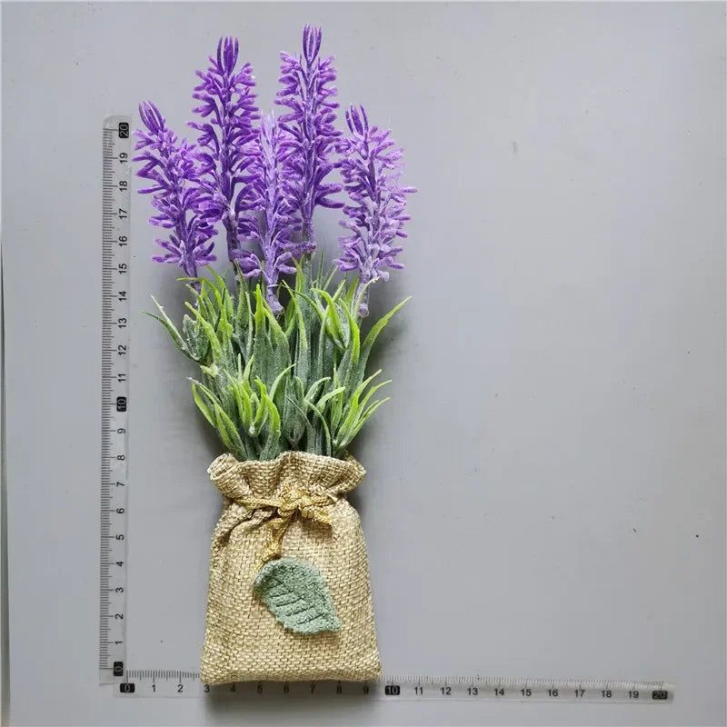Buy 3 Get 1 Handmade Purple Lavender Artificial Flower with Linen Bag for Fridge Decoration Fake Flowers Magnetic Stickers decor - Grand Goldman