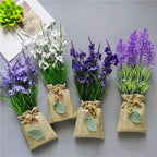 Buy 3 Get 1 Handmade Purple Lavender Artificial Flower with Linen Bag for Fridge Decoration Fake Flowers Magnetic Stickers decor - Grand Goldman