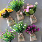 Buy 3 Get 1 Linen Bag Artificial Flower Magnetic Stickers DIY Simulation Flower Refrigerator Magnet Kitchen Home Decoration Gift - Grand Goldman