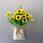 Buy 3 Get 1 Linen Bag Artificial Flower Magnetic Stickers DIY Simulation Flower Refrigerator Magnet Kitchen Home Decoration Gift - Grand Goldman