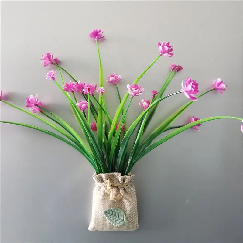 Buy 3 Get 1 Linen Bag Artificial Flower Magnetic Stickers DIY Simulation Flower Refrigerator Magnet Kitchen Home Decoration Gift - Grand Goldman