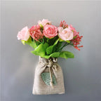 Buy 3 Get 1 Linen Bag Artificial Flower Magnetic Stickers DIY Simulation Flower Refrigerator Magnet Kitchen Home Decoration Gift - Grand Goldman