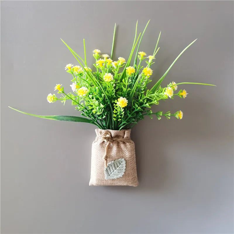 Buy 3 Get 1 Linen Bag Artificial Flower Magnetic Stickers DIY Simulation Flower Refrigerator Magnet Kitchen Home Decoration Gift - Grand Goldman