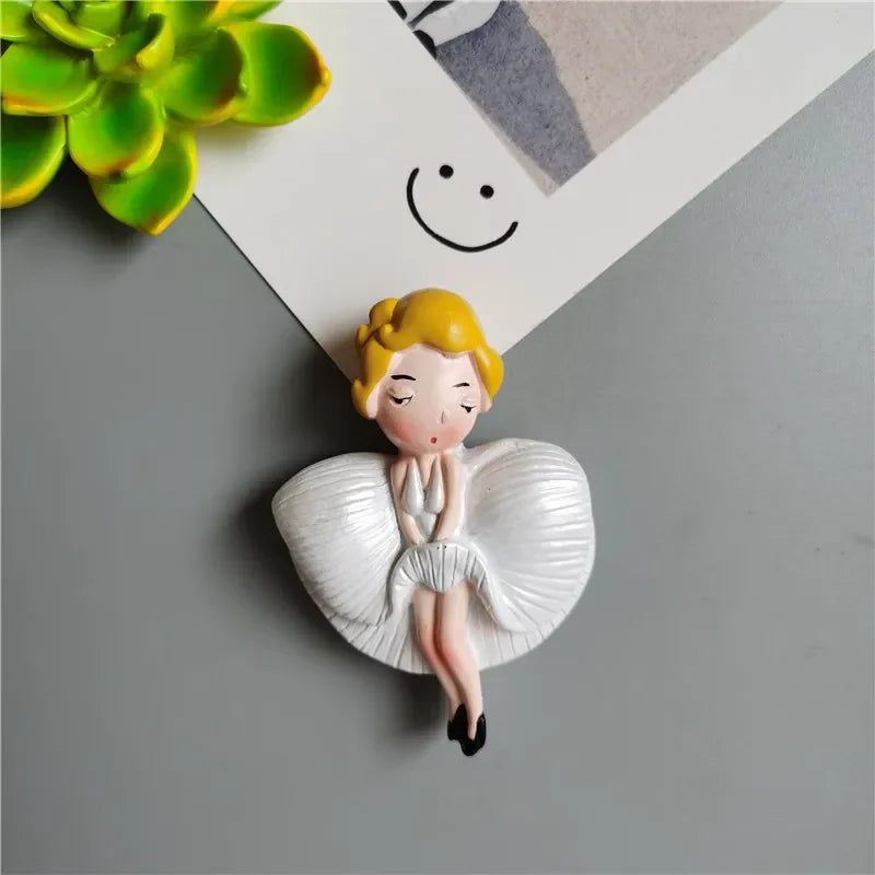 Buy 5 Get 1 3D Cute Fridge Magnets Kawaii Rose Sunflower Thank You Miss You Flower Bless You Simulate Succulent Plants Stickers - Grand Goldman