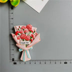 Buy 5 Get 1 3D Cute Fridge Magnets Kawaii Rose Sunflower Thank You Miss You Flower Bless You Simulate Succulent Plants Stickers - Grand Goldman
