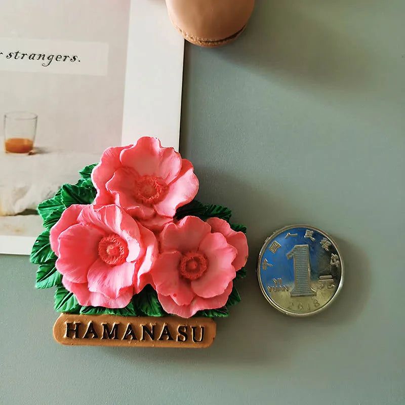Buy 5 Get 1 3D Cute Fridge Magnets Kawaii Rose Sunflower Thank You Miss You Flower Bless You Simulate Succulent Plants Stickers - Grand Goldman