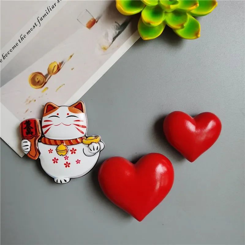 Buy 5 Get 1 3D Cute Fridge Magnets Kawaii Rose Sunflower Thank You Miss You Flower Bless You Simulate Succulent Plants Stickers - Grand Goldman
