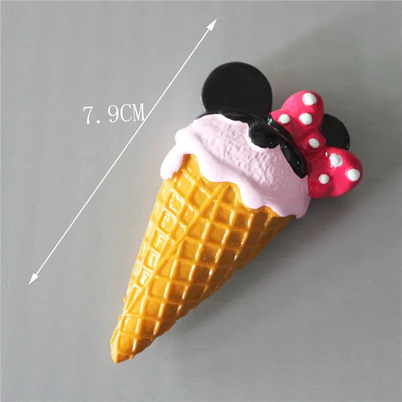 Buy 5 Get 1 3D Simulation Food Cute Cone Ice Cream Choc-ice Resin Refrigerator Magnet Sweetmeats Wholesale Production - Grand Goldman