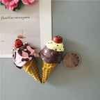 Buy 5 Get 1 3D Simulation Food Cute Cone Ice Cream Choc-ice Resin Refrigerator Magnet Sweetmeats Wholesale Production - Grand Goldman