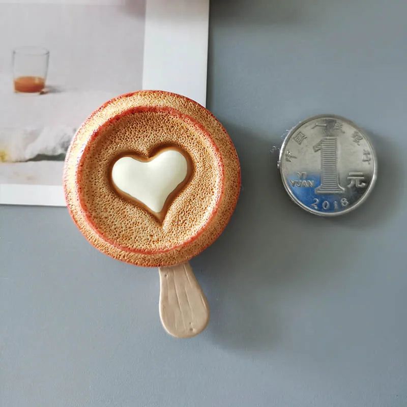 Buy 5 Get 1 3D Simulation Food Cute Cone Ice Cream Choc-ice Resin Refrigerator Magnet Sweetmeats Wholesale Production - Grand Goldman