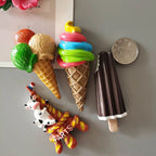 Buy 5 Get 1 3D Simulation Food Cute Cone Ice Cream Choc-ice Resin Refrigerator Magnet Sweetmeats Wholesale Production - Grand Goldman