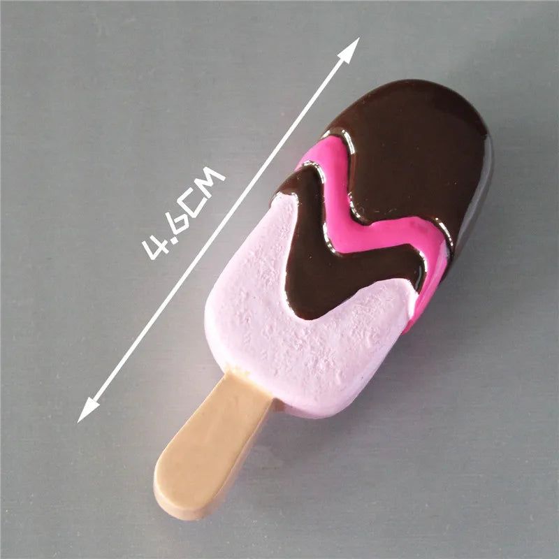 Buy 5 Get 1 3D Simulation Food Cute Cone Ice Cream Choc-ice Resin Refrigerator Magnet Sweetmeats Wholesale Production - Grand Goldman