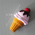Buy 5 Get 1 3D Simulation Food Cute Cone Ice Cream Choc-ice Resin Refrigerator Magnet Sweetmeats Wholesale Production - Grand Goldman