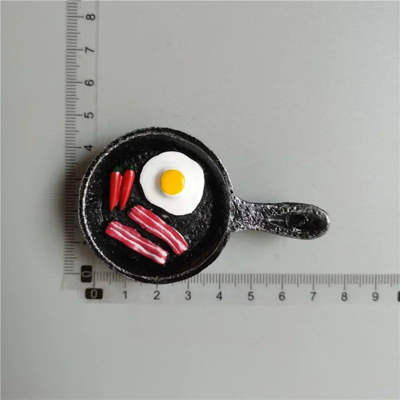 Buy 5 Get 1 Food Fridge Magnets Hot Dog French Fries Pizza refrigerator Paste Egg Bread Hamburger Corn Fridge Sticker home decor - Grand Goldman