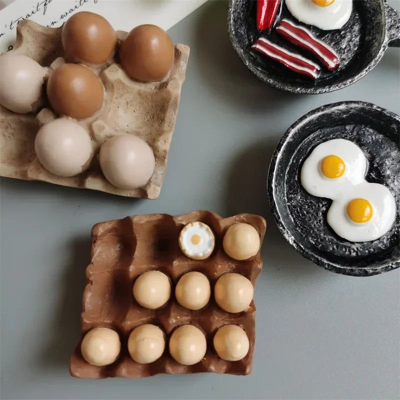 Buy 5 Get 1 Food Fridge Magnets Hot Dog French Fries Pizza refrigerator Paste Egg Bread Hamburger Corn Fridge Sticker home decor - Grand Goldman