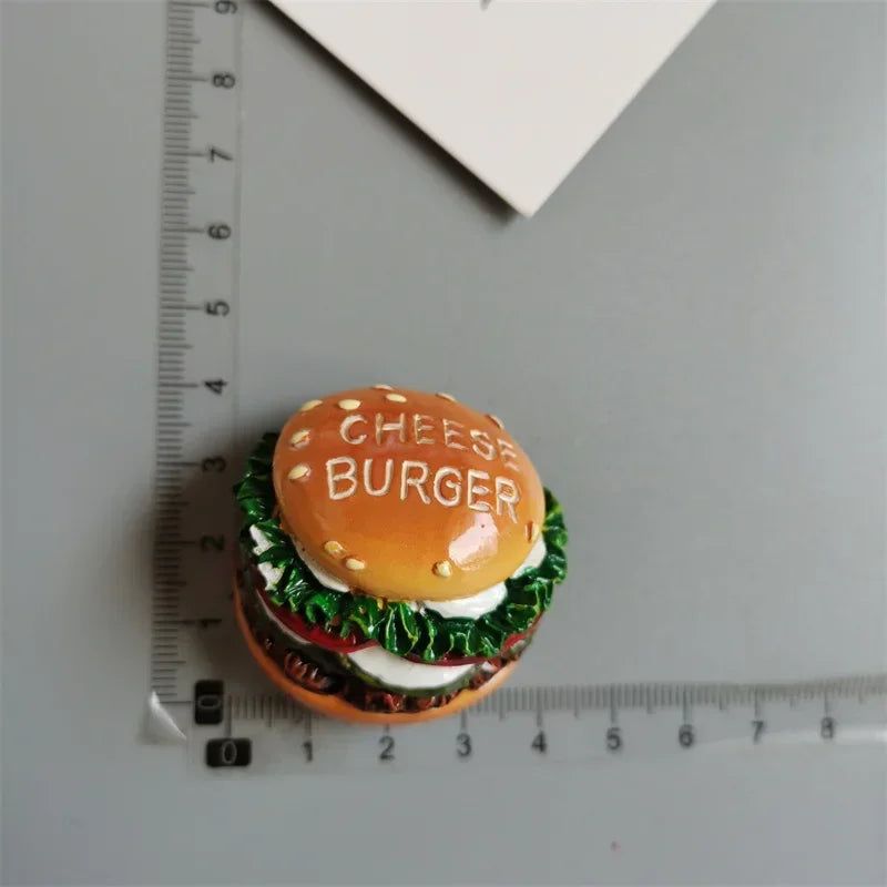 Buy 5 Get 1 Food Fridge Magnets Hot Dog French Fries Pizza refrigerator Paste Egg Bread Hamburger Corn Fridge Sticker home decor - Grand Goldman