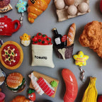 Buy 5 Get 1 Food Fridge Magnets Hot Dog French Fries Pizza refrigerator Paste Egg Bread Hamburger Corn Fridge Sticker home decor - Grand Goldman