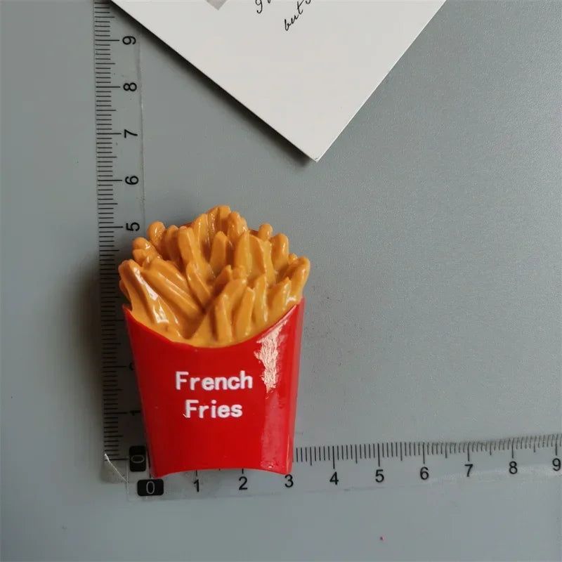 Buy 5 Get 1 Food Fridge Magnets Hot Dog French Fries Pizza refrigerator Paste Egg Bread Hamburger Corn Fridge Sticker home decor - Grand Goldman