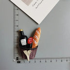 Buy 5 Get 1 Food Fridge Magnets Hot Dog French Fries Pizza refrigerator Paste Egg Bread Hamburger Corn Fridge Sticker home decor - Grand Goldman