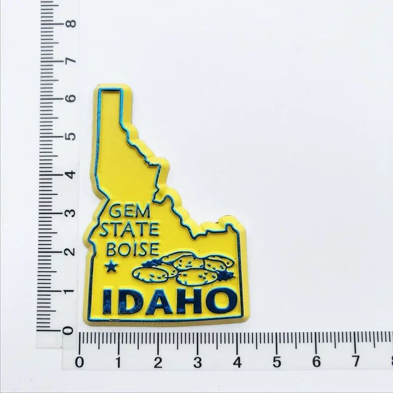 Buy 5 get 1 U.S. States Refrigerator Magnet USA California Montana Wyoming New Jersey California Verginia Montana fridge sticker - Grand Goldman