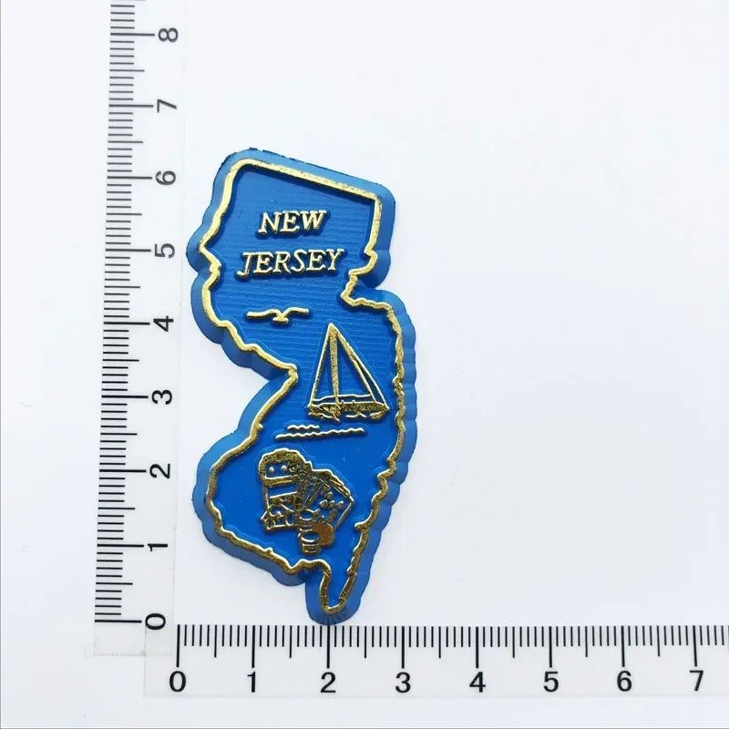 Buy 5 get 1 U.S. States Refrigerator Magnet USA California Montana Wyoming New Jersey California Verginia Montana fridge sticker - Grand Goldman