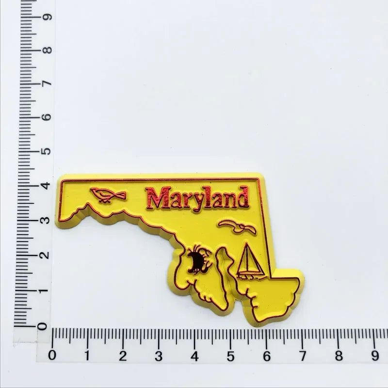 Buy 5 get 1 U.S. States Refrigerator Magnet USA California Montana Wyoming New Jersey California Verginia Montana fridge sticker - Grand Goldman