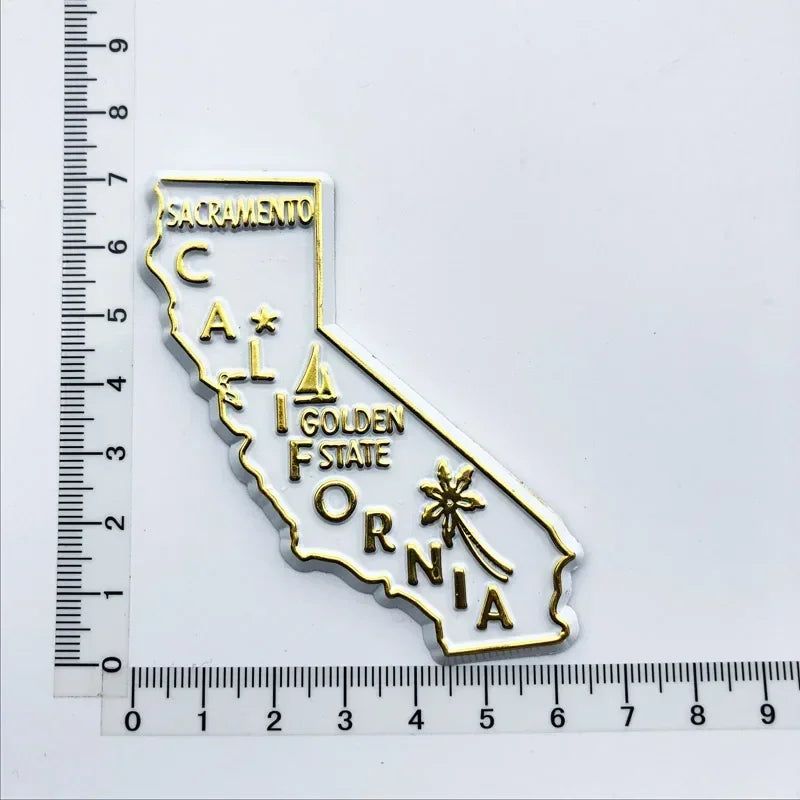 Buy 5 get 1 U.S. States Refrigerator Magnet USA California Montana Wyoming New Jersey California Verginia Montana fridge sticker - Grand Goldman