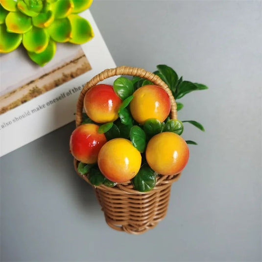 Buy 3 Get 1 Garden Basket Decoration Fridge Magnet Fruit Hamper Flower Basket Kitchen Decorate Magnetic Sticker Home Decor - Grand Goldman