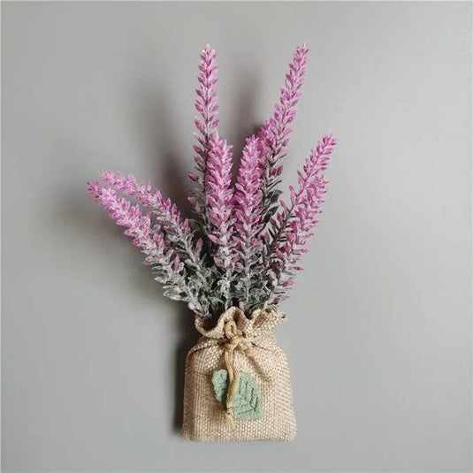 Buy 3 Get 1 Handmade Purple Lavender Artificial Flower with Linen Bag for Fridge Decoration Fake Flowers Magnetic Stickers decor - Grand Goldman