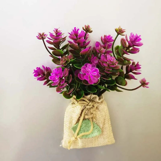Buy 3 Get 1 Linen Bag Artificial Flower Magnetic Stickers DIY Simulation Flower Refrigerator Magnet Kitchen Home Decoration Gift - Grand Goldman