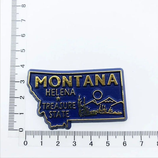Buy 5 get 1 U.S. States Refrigerator Magnet USA California Montana Wyoming New Jersey California Verginia Montana fridge sticker - Grand Goldman