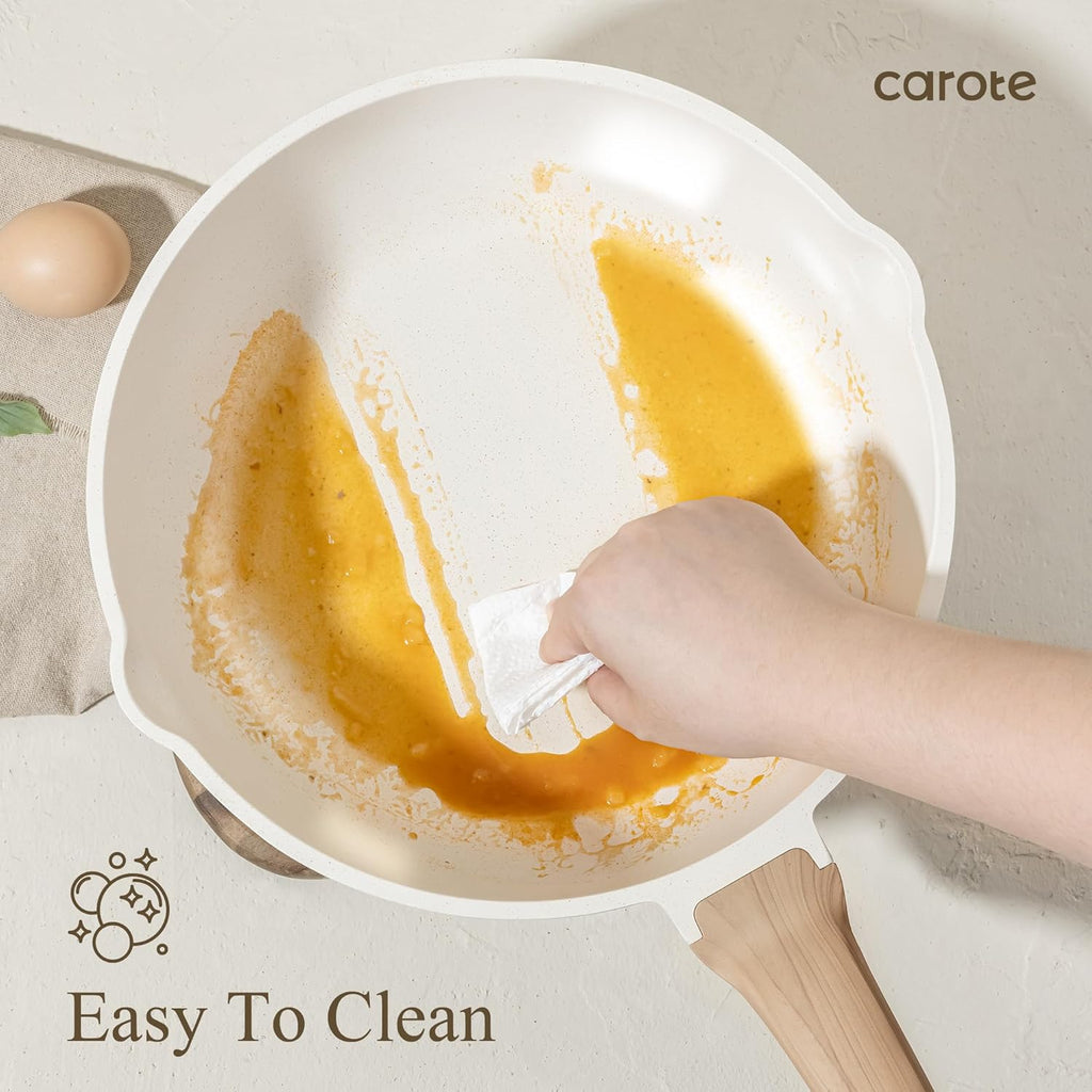 CAROTE 14 Pcs Pots and Pans Set Nonstick,Cookware Set Kitchen Cooking Set with Utensil and Pan Protectors - Grand Goldman