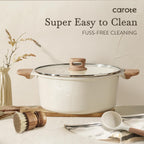 CAROTE 14 Pcs Pots and Pans Set Nonstick,Cookware Set Kitchen Cooking Set with Utensil and Pan Protectors - Grand Goldman