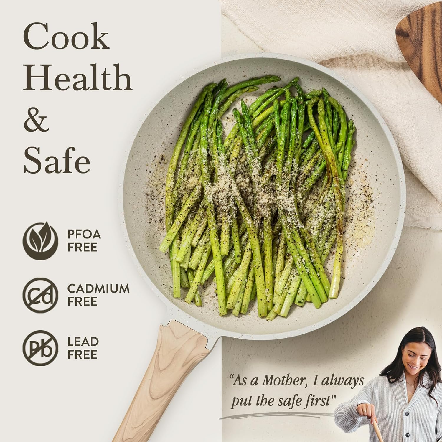 CAROTE 14 Pcs Pots and Pans Set Nonstick,Cookware Set Kitchen Cooking Set with Utensil and Pan Protectors - Grand Goldman