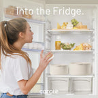 CAROTE 15pcs Ceramic Cookware Set, Pots and Pans Set, Induction Nonstick Kitchen Cookware Sets, Non Stick RV Cookware Set with Detachable Handle, Dishwasher/Oven Safe Cookware Set, Taupe - Grand Goldman