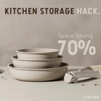 CAROTE Pots and Pans Set, Nonstick Cookware Set Detachable Handle, 11pcs Kitchen Cookware Sets Non Stick with Removable Handle, Induction RV Cookware Set, Oven Safe, Taupe - Grand Goldman